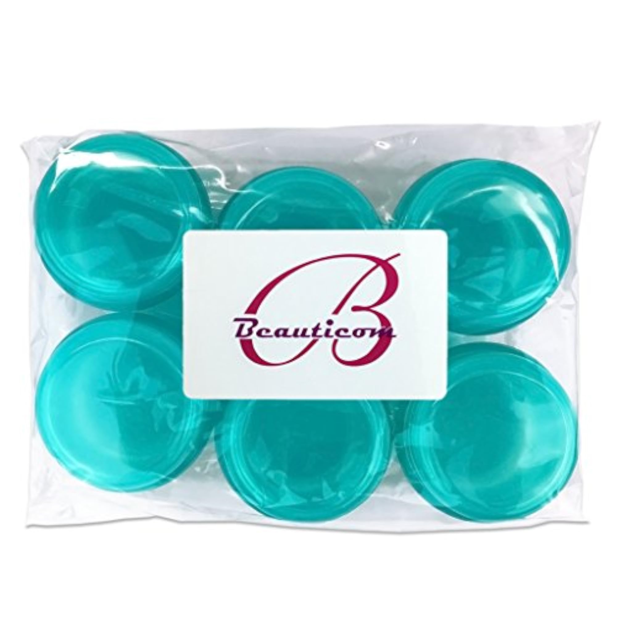 12 Pieces 30G Teal Frosted Container Jars with Inner Liner